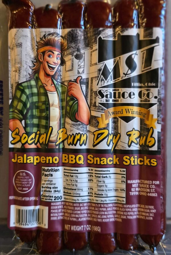 MST Social Burn Dry Rub Snack Sticks – Bold, Spicy & Protein-Packed
