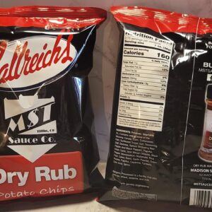 allreich's MST Sauce Co. Dry Rub Potato Chips – Crunchy, Sweet & Spicy with a Kick