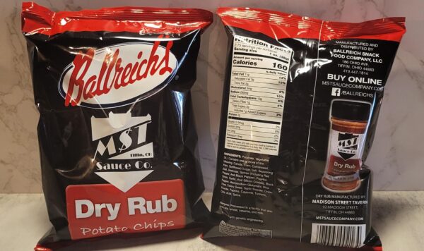 allreich's MST Sauce Co. Dry Rub Potato Chips – Crunchy, Sweet & Spicy with a Kick