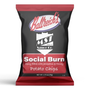Ballreich's MST Sauce Co. Social Burn Potato Chips – Crunchy, Spicy & Flavorful